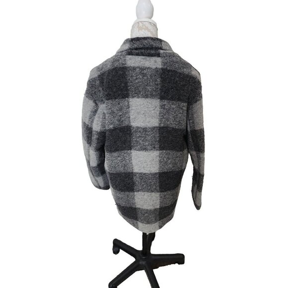 Wilfred Free Coat Off Duty Aritzia Gray Plaid Wool Jacket Women's Small - Picture 4 of 10